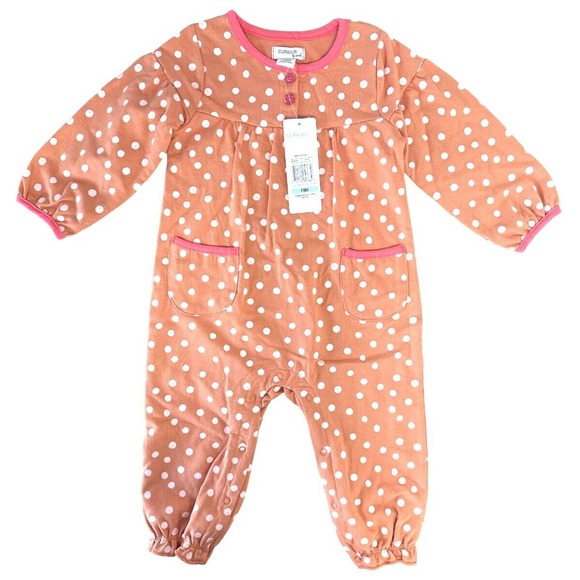 Curious by Peek One Piece Romper Baby Girl’s Size 18M 100% Cotton Bodysuit - Picture 1 of 3